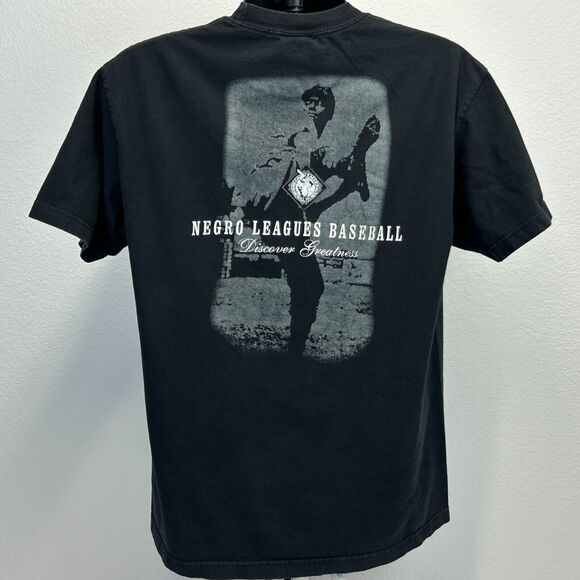 Vintage Y2Ks Negro Leagues Baseball Museum T Shirt NLBM USA Made Black L Large - Picture 3 of 8